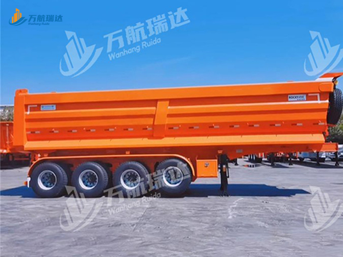 出口型U型后翻自卸半挂车