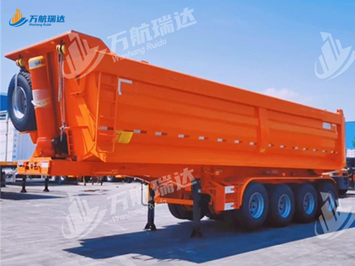 出口型U型后翻自卸半挂车