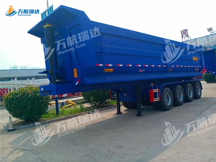 出口型U型后翻自卸半挂车