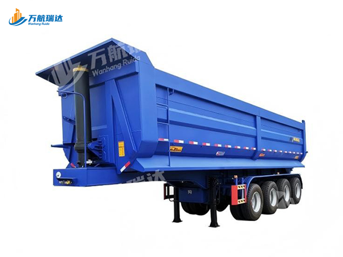 出口型U型后翻自卸半挂车