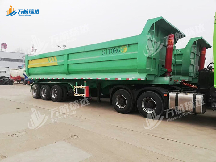 出口型U型后翻自卸半挂车