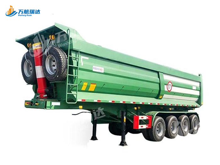 出口型U型后翻自卸半挂车