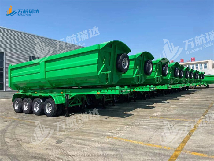 出口型U型后翻自卸半挂车