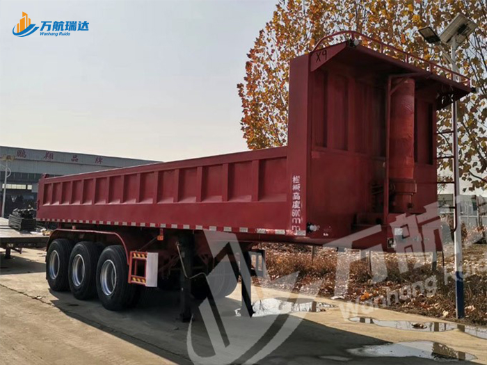 栏板后翻自卸半挂车