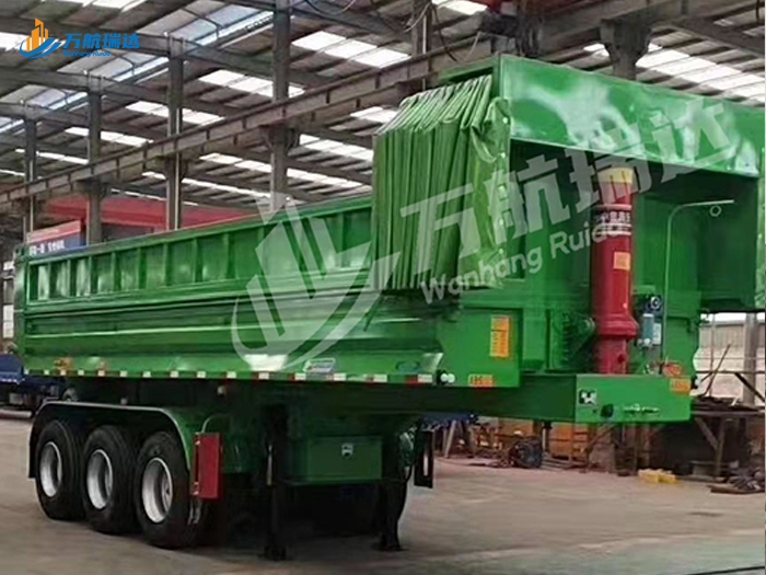 栏板后翻自卸半挂车