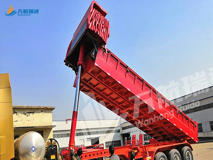 栏板后翻自卸半挂车