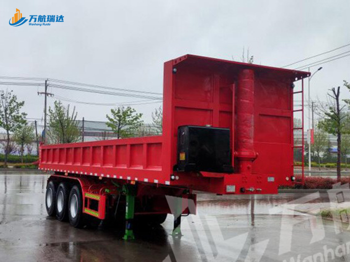 栏板后翻自卸半挂车