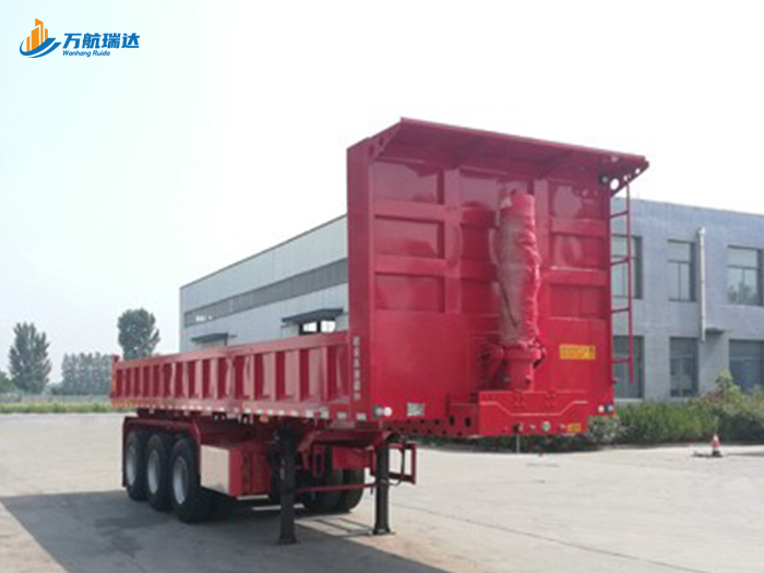 栏板后翻自卸半挂车