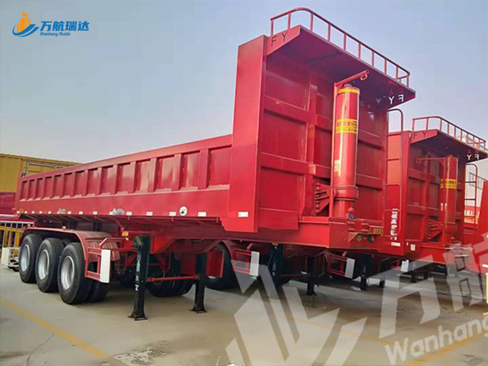 栏板后翻自卸半挂车