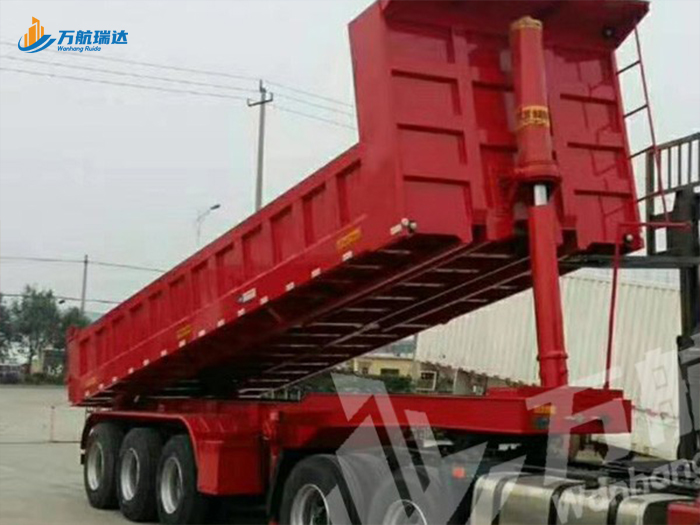 栏板后翻自卸半挂车