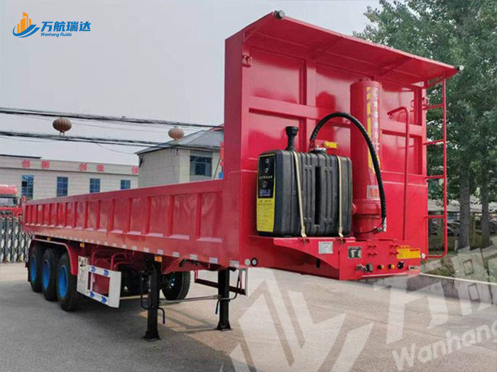 栏板后翻自卸半挂车