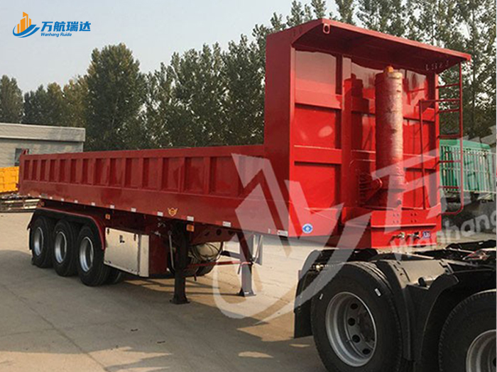 栏板后翻自卸半挂车