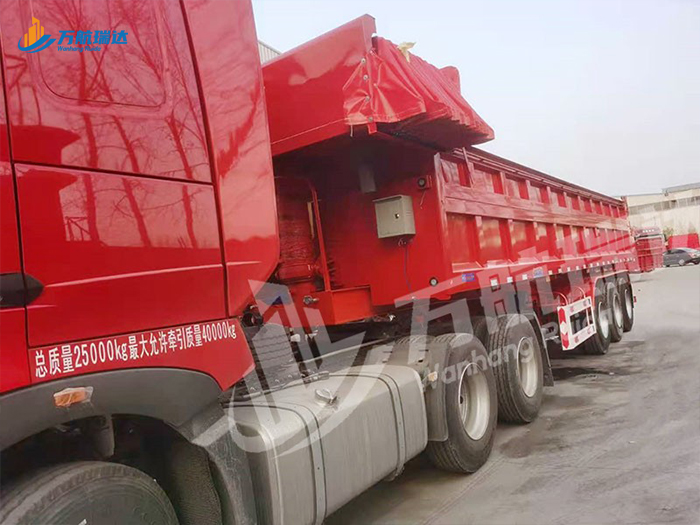 栏板后翻自卸半挂车