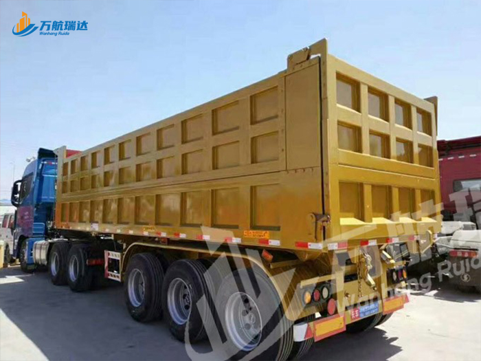 栏板后翻自卸半挂车