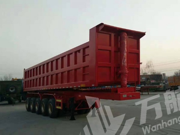 栏板后翻自卸半挂车