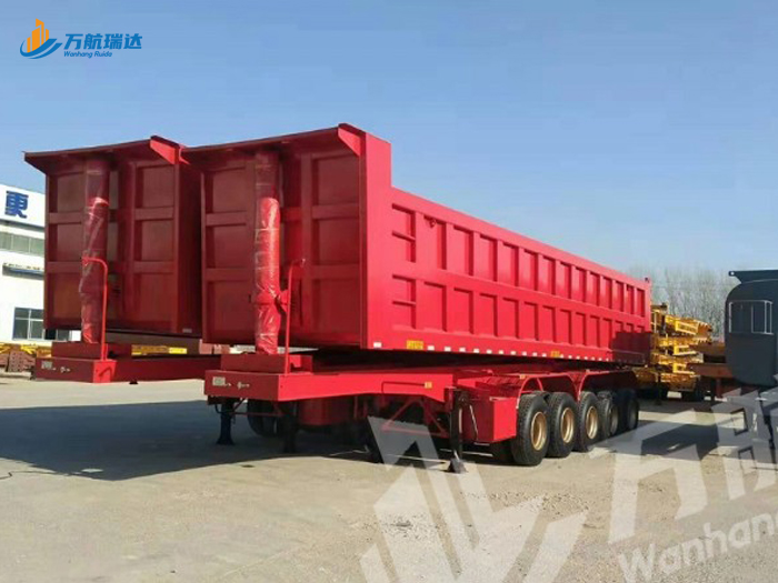 栏板后翻自卸半挂车