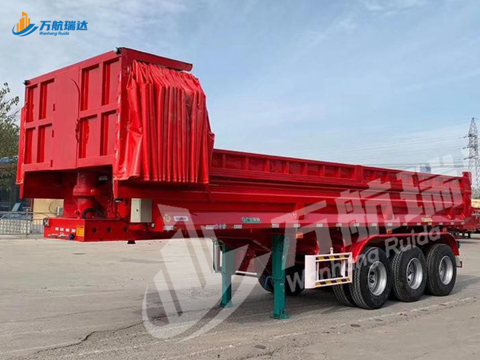 栏板后翻自卸半挂车