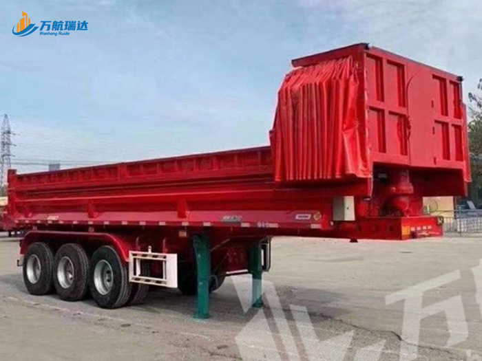 栏板后翻自卸半挂车