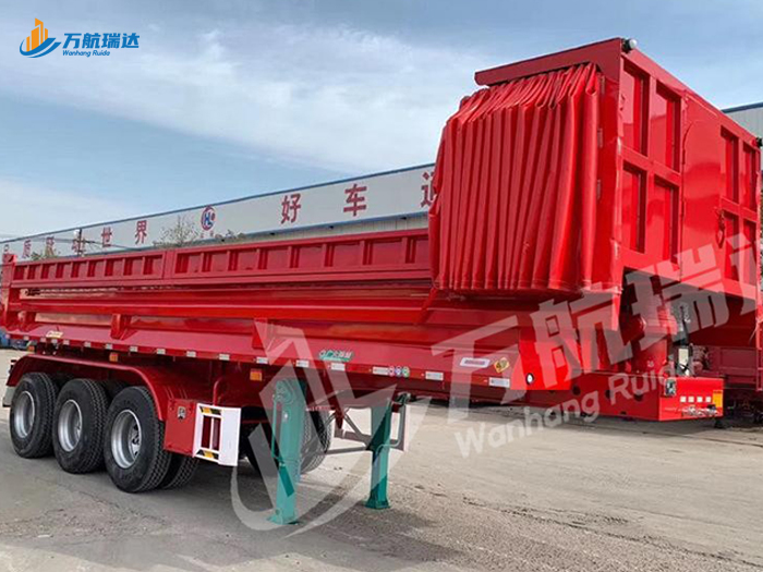 栏板后翻自卸半挂车