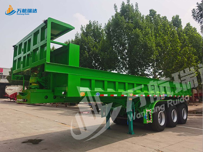 栏板后翻自卸半挂车