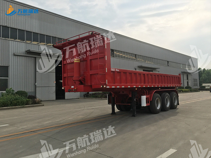 栏板后翻自卸半挂车