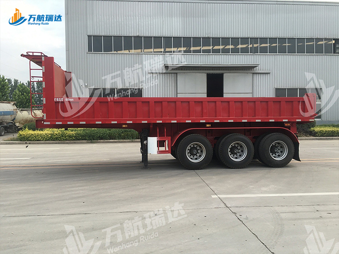 栏板后翻自卸半挂车