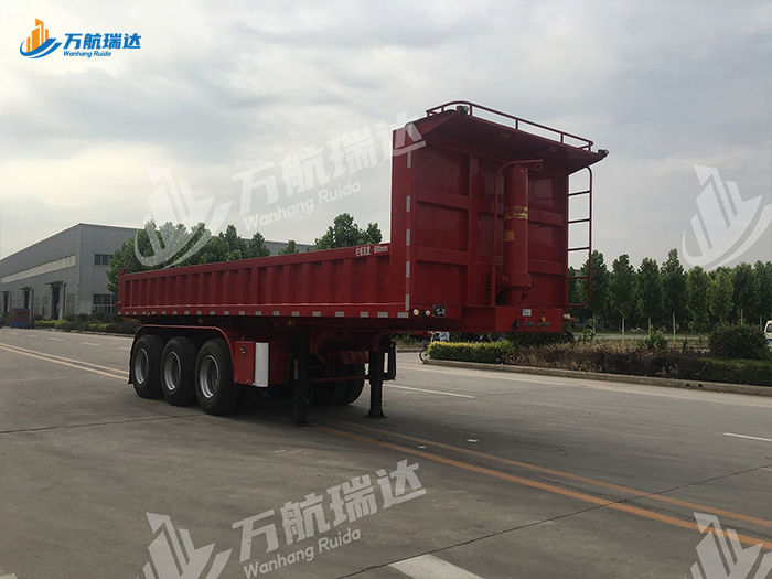 栏板后翻自卸半挂车