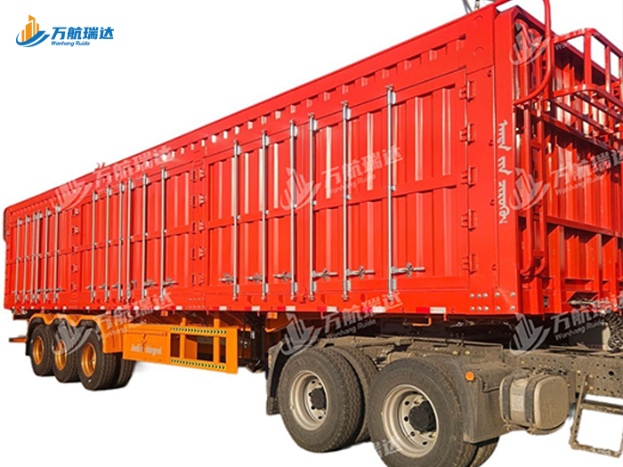 厢式骨架侧翻运输半挂车