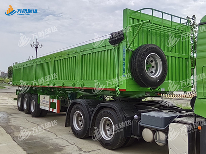 厢式骨架侧翻运输半挂车