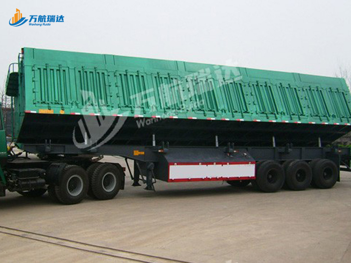 厢式骨架侧翻运输半挂车