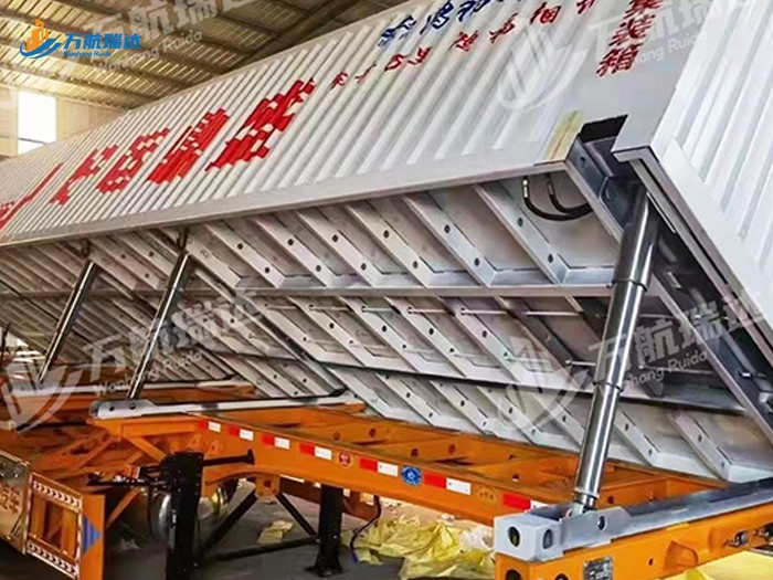 厢式骨架侧翻运输半挂车