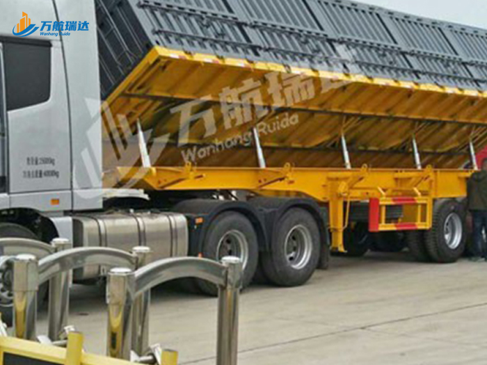 厢式骨架侧翻运输半挂车