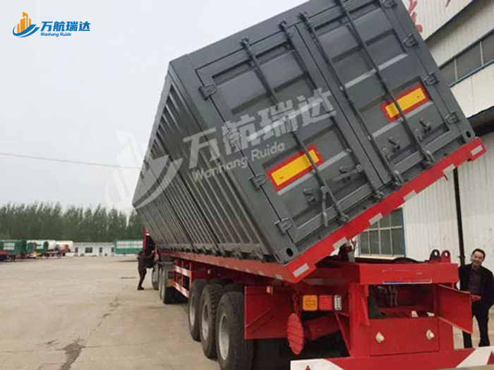 厢式骨架侧翻运输半挂车
