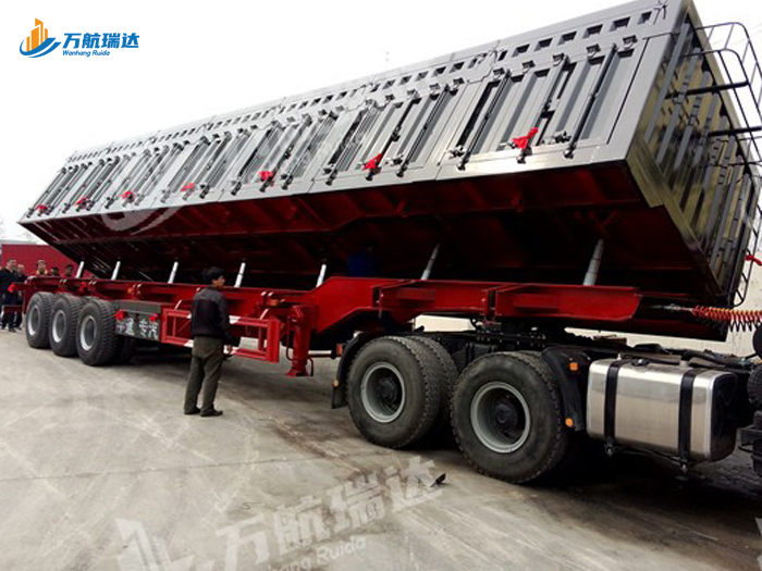 厢式骨架侧翻运输半挂车