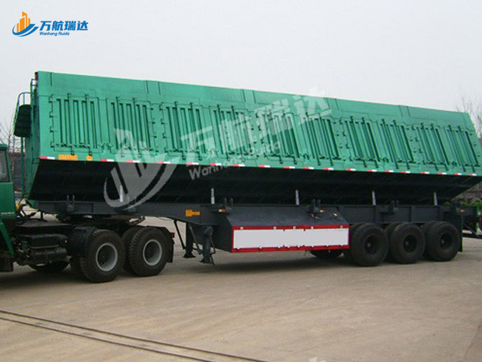 厢式骨架侧翻运输半挂车