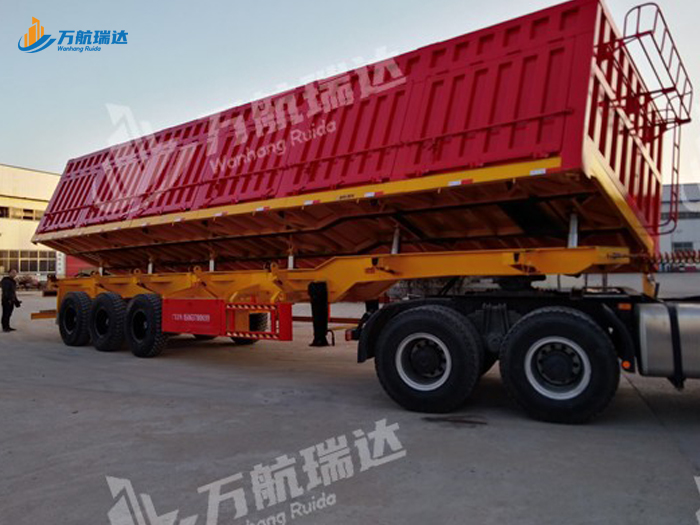 厢式骨架侧翻运输半挂车