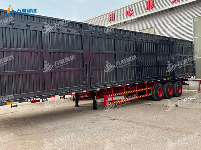 厢式骨架侧翻运输半挂车