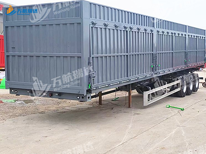 厢式骨架侧翻运输半挂车