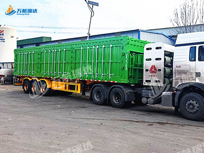 厢式骨架侧翻运输半挂车