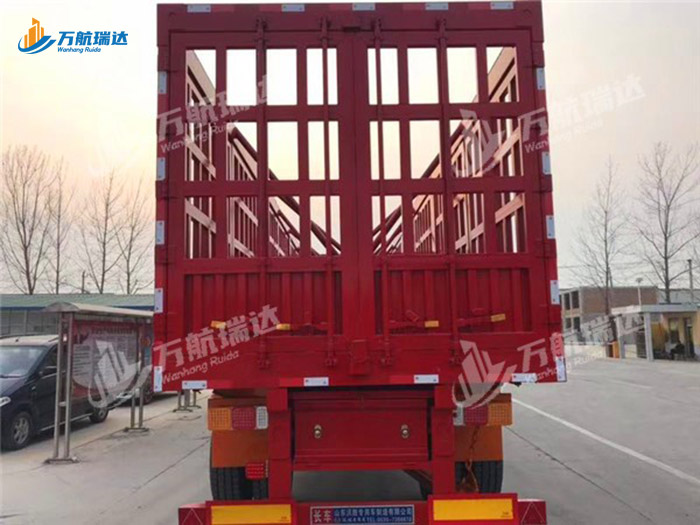 花栏侧翻自卸半挂车