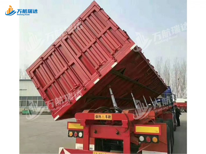 花栏侧翻自卸半挂车