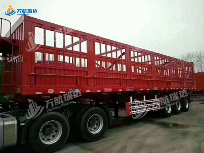 花栏侧翻自卸半挂车