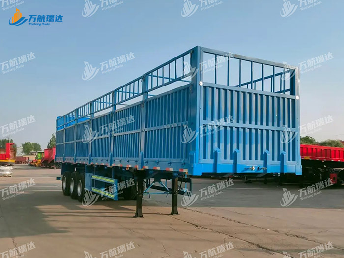 直梁式仓栏运输半挂车