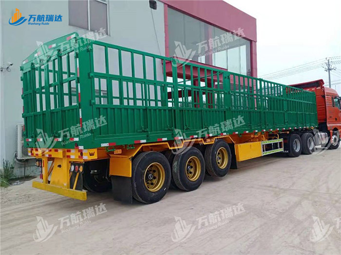 直梁式仓栏运输半挂车