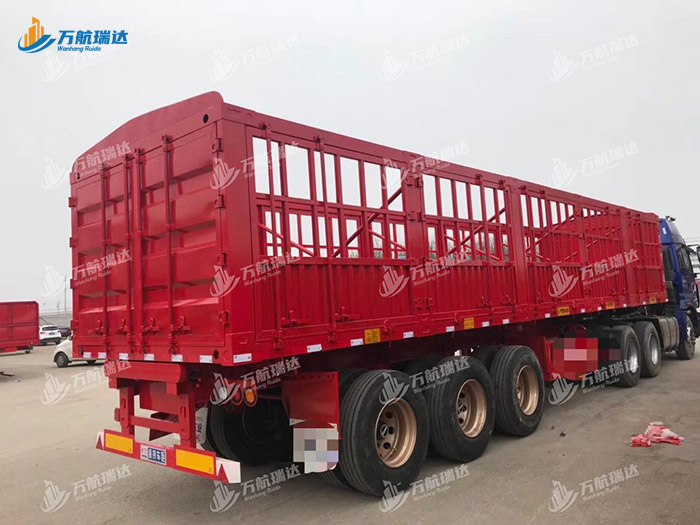 直梁式仓栏运输半挂车