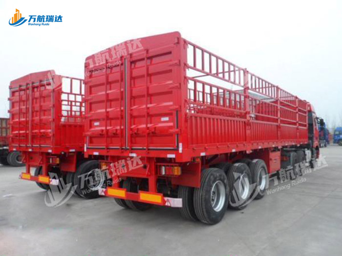 直梁式仓栏运输半挂车