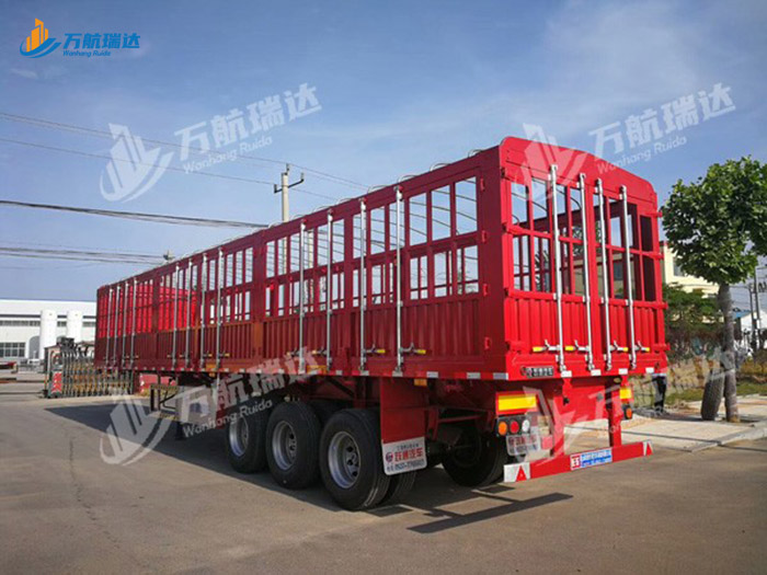 直梁式仓栏运输半挂车