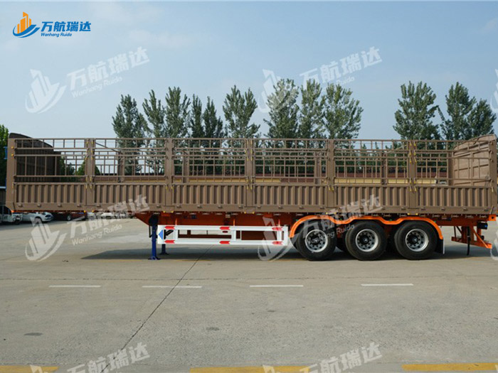 直梁式仓栏运输半挂车