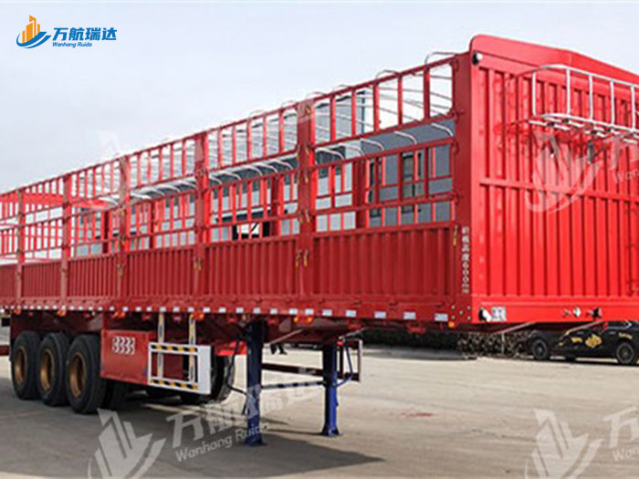 直梁式仓栏运输半挂车
