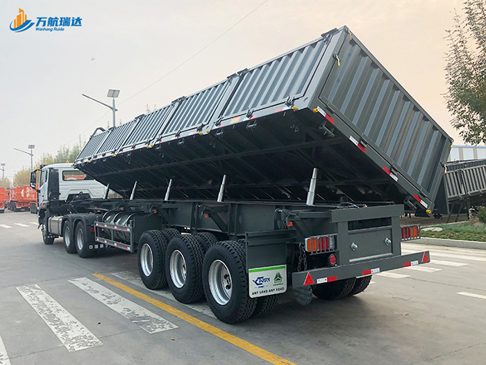 侧翻自卸半挂车